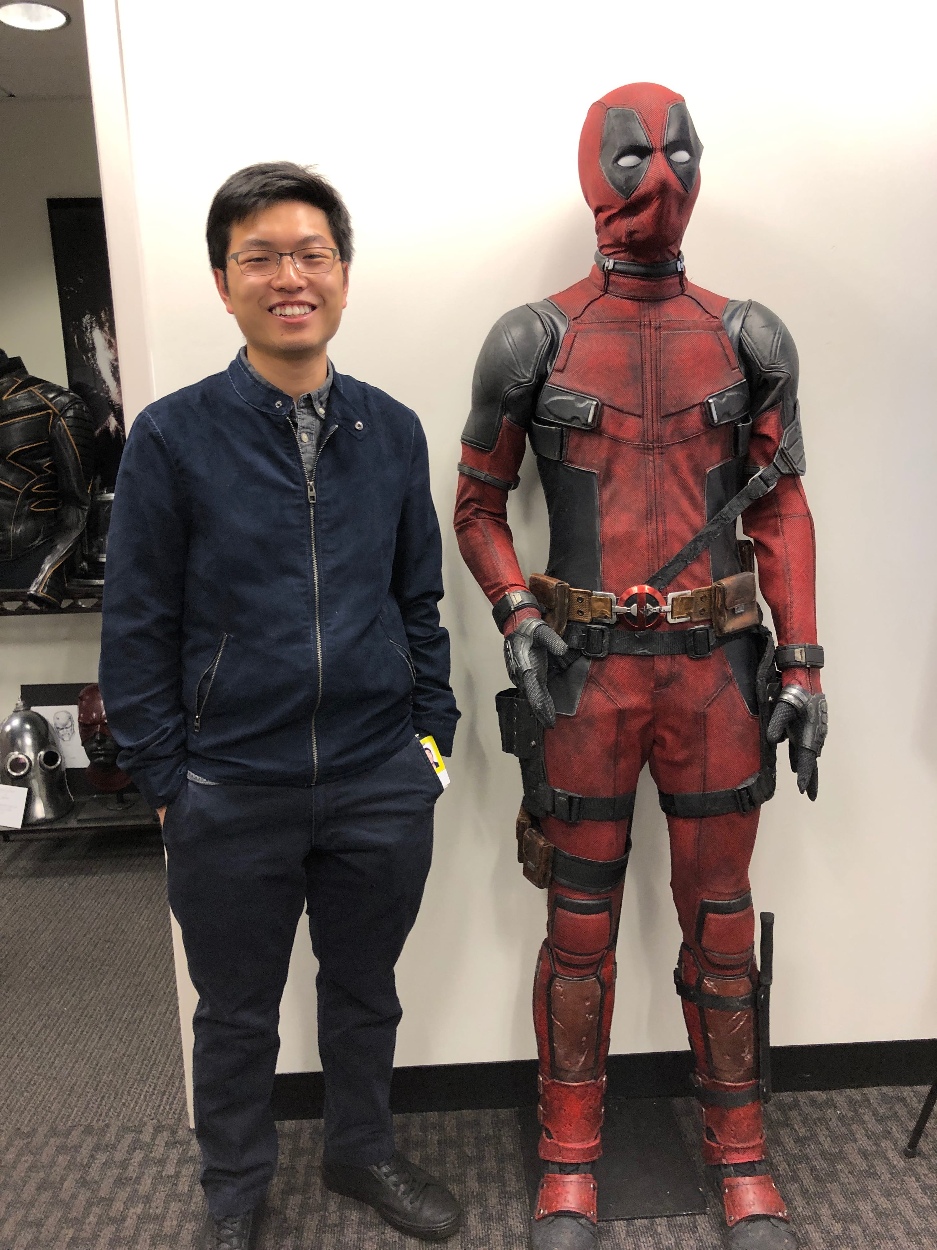 Deadpool('s costume) and I in the Fox costume department.