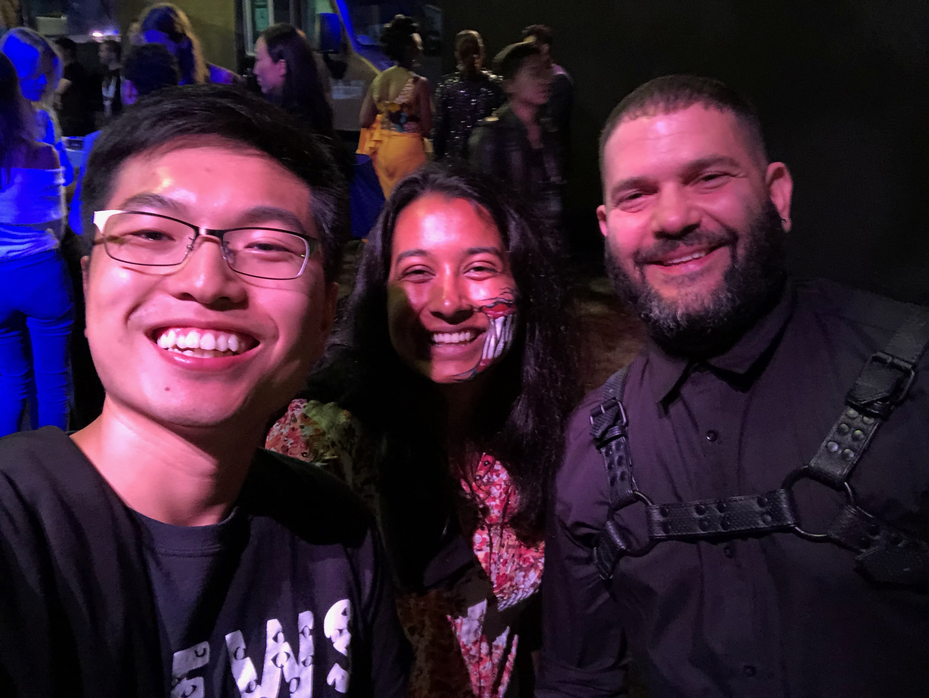 Guillermo Diaz, my friend Arti, and I.