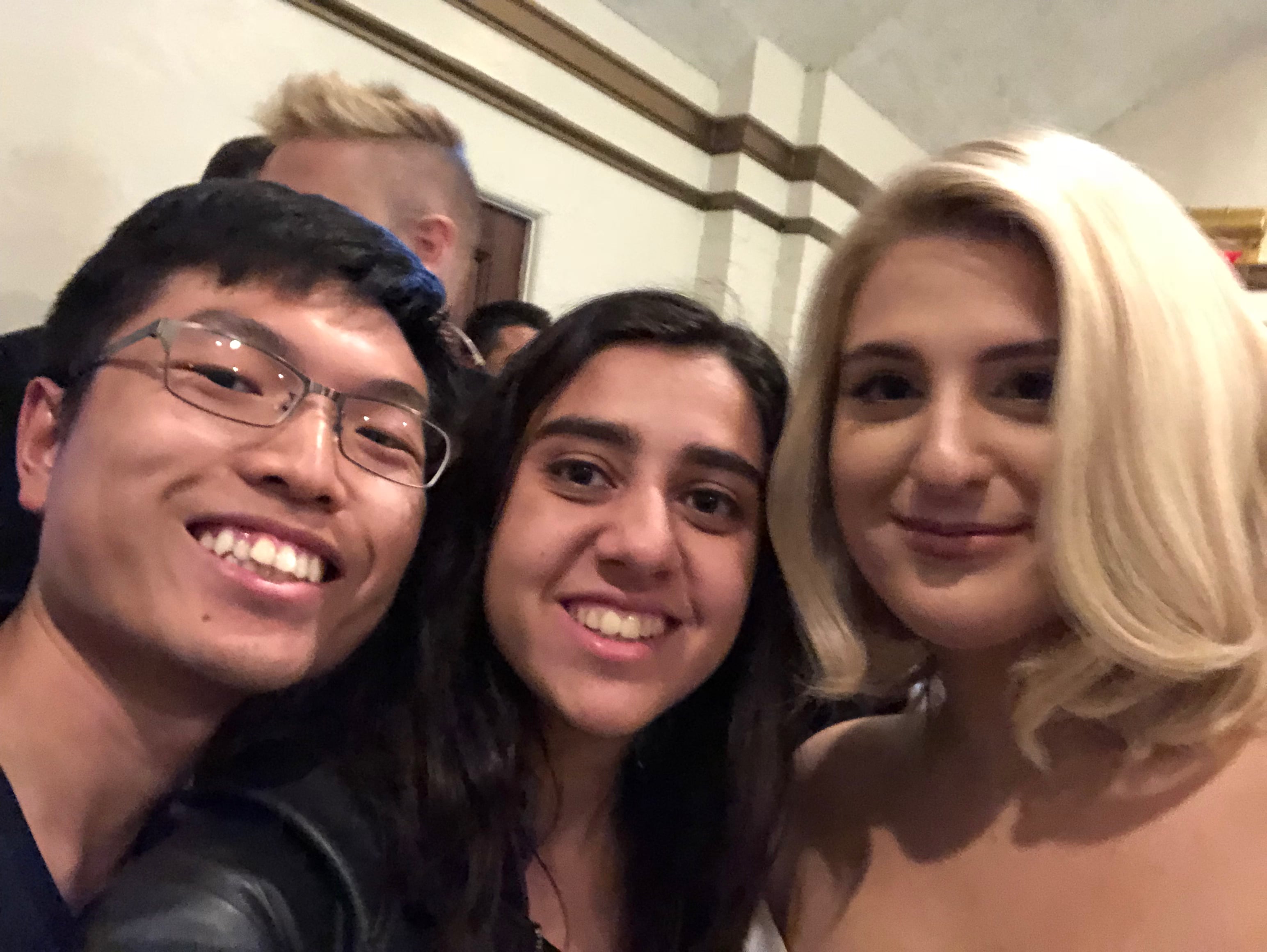 Meghan Trainor, my friend Dalia, and I.