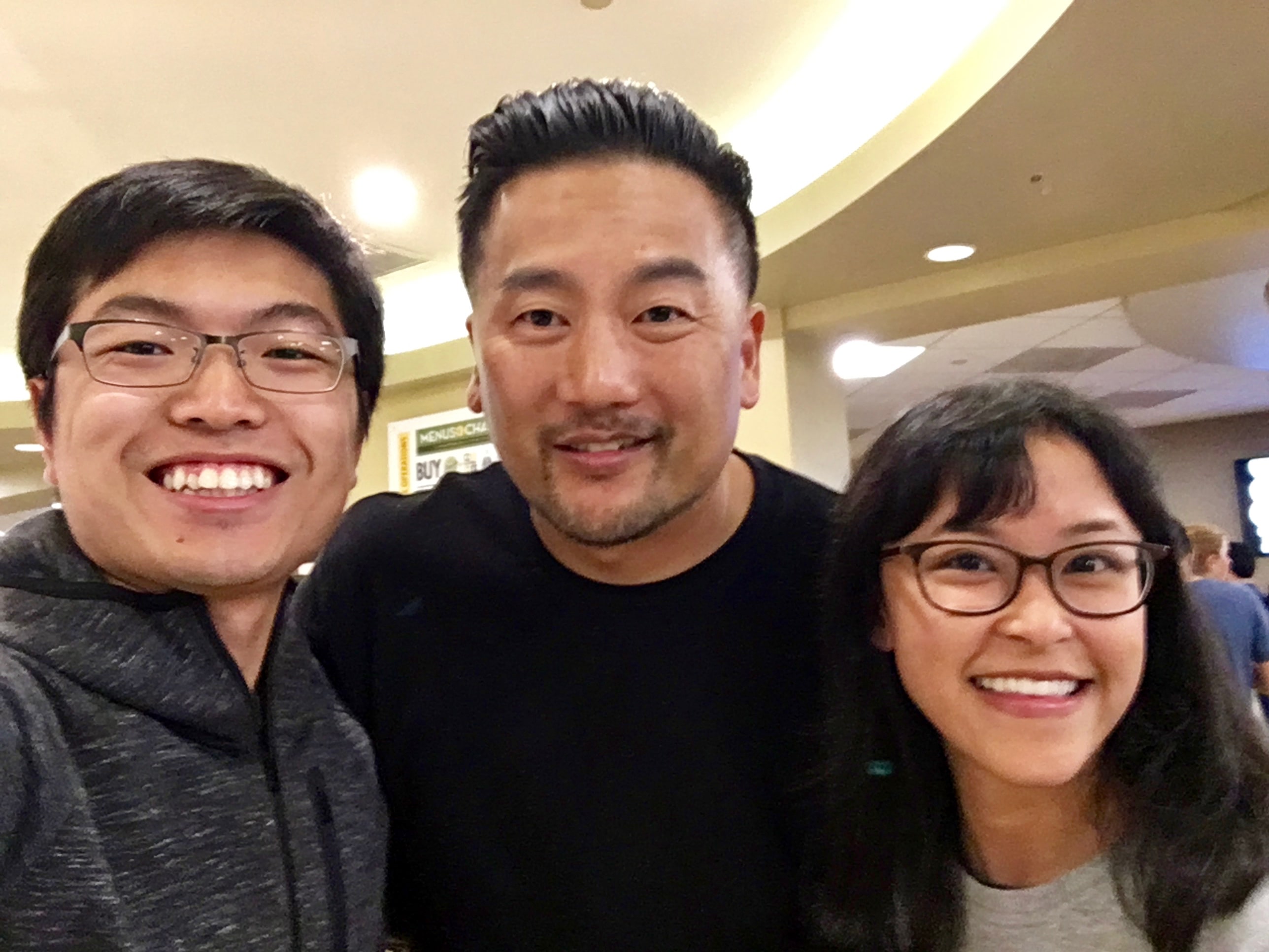 Roy Choi, my friend, and I.