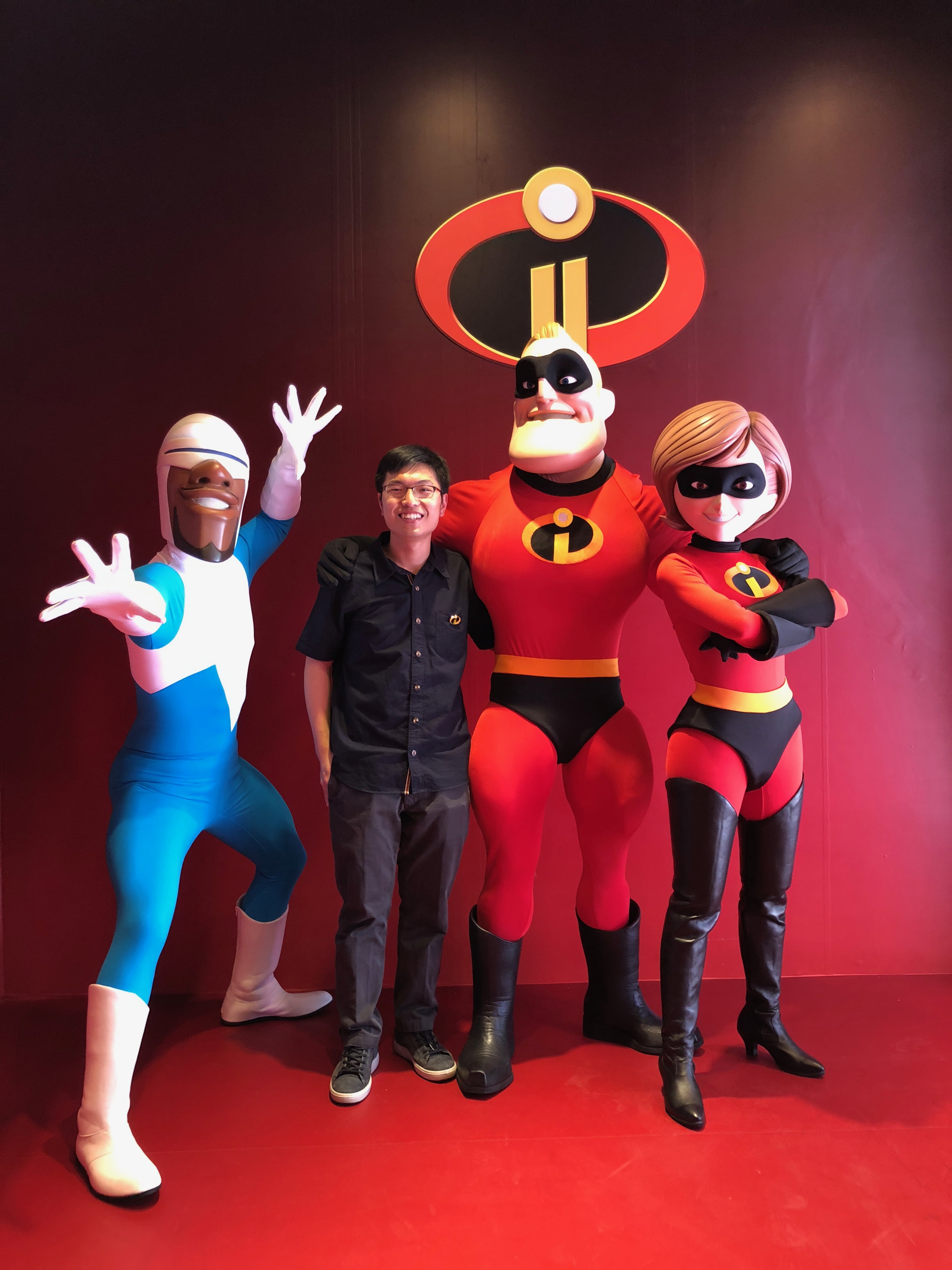 Mr. Incredible, Elastigirl, Frozone, and I.