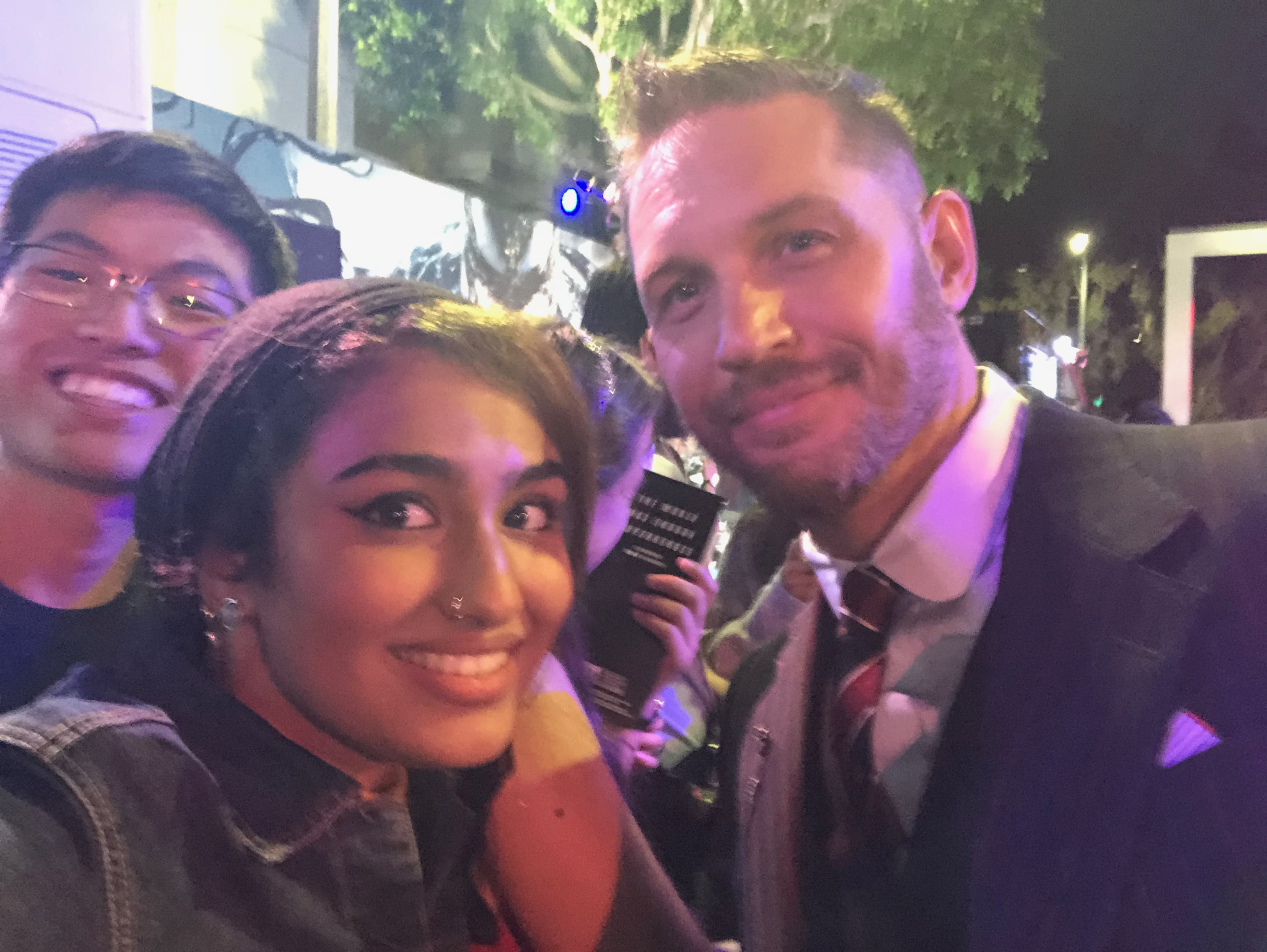 Tom Hardy, my friend Jannat, and I.