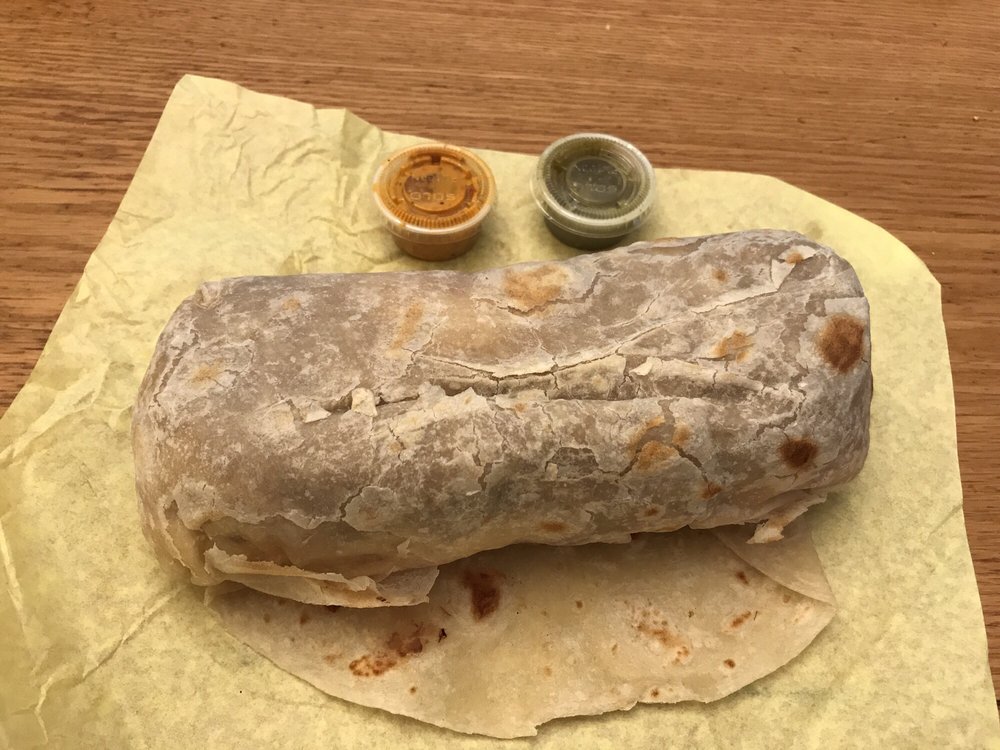 Giant super breakfast burrito from Vallarta