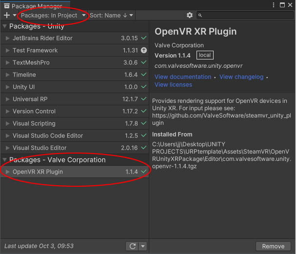 unity_package_manager_openVR_XR_plugin